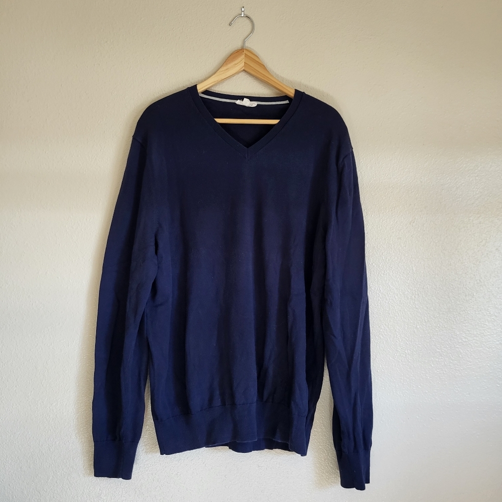 Gap Navy Blue V Neck Pullover Sweater